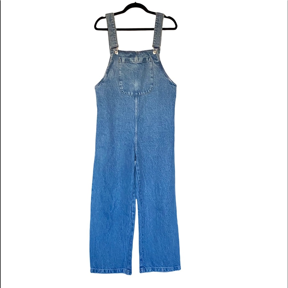 Zara Wide Leg Denim Overalls